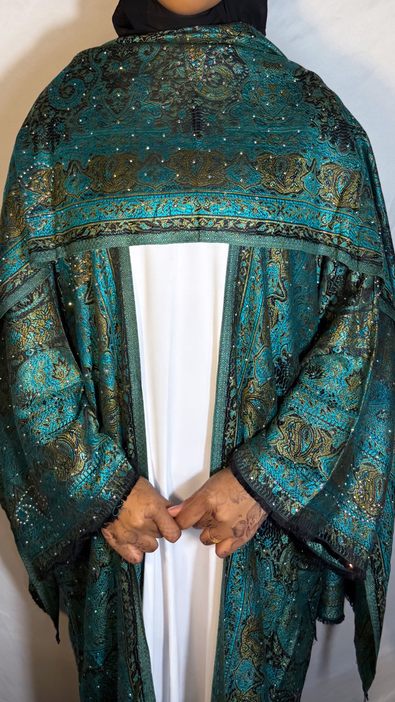 Dark green-pashmina