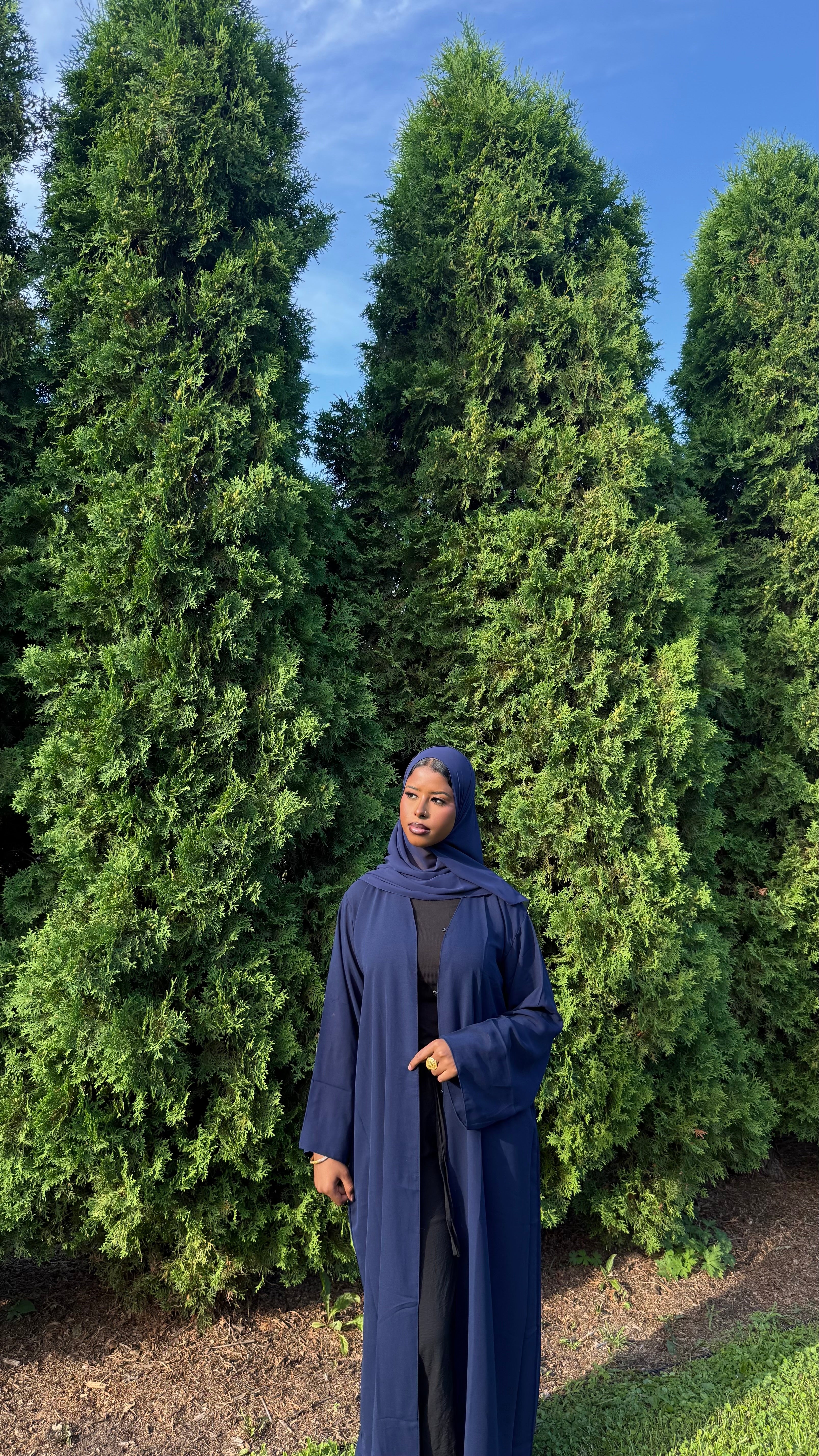 Layl-Navy blue abaya